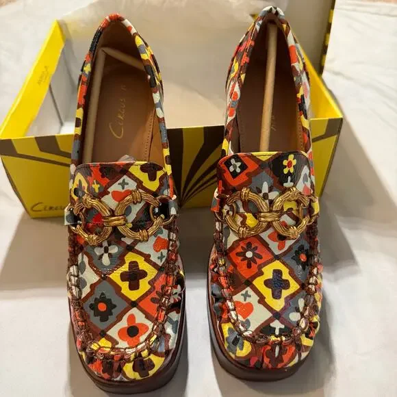 Circus NY by Sam Edelman Multicolored 60's Susie Platform Block-Heel Loafers- 8 - Picture 9 of 11